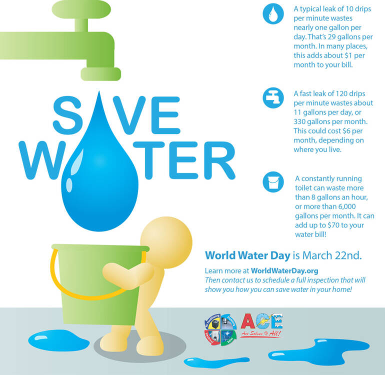 Tips for Saving Water to Celebrate World Water Day on March 22nd | Kitchener ON