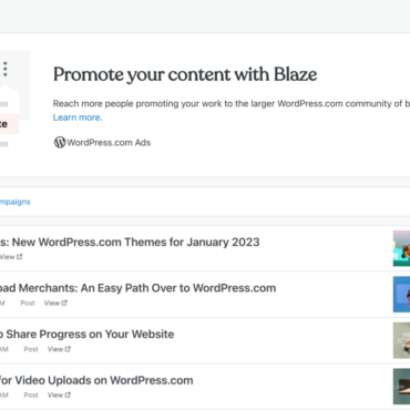 A New Option to Ignite Your Progress on WordPress.com – WordPress.com Information