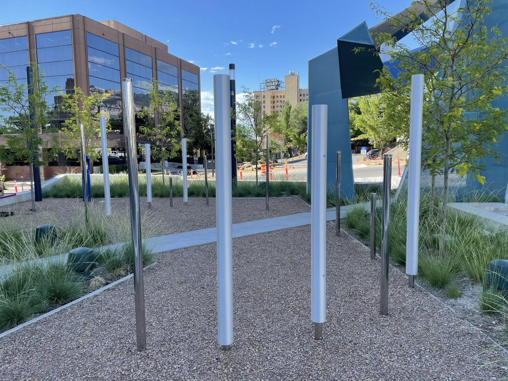 Misting Poles at Dumke Arts Plaza