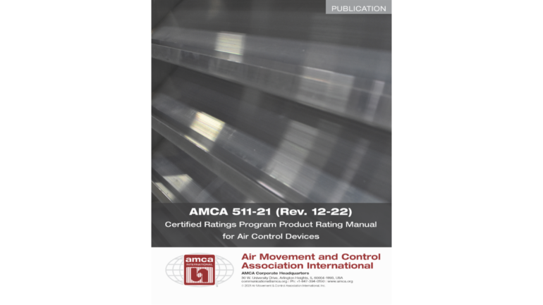 AMCA Updates Air-Management-Gadgets Score Publication 511