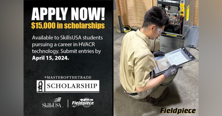 Fieldpiece Devices Companions with SkillsUSA for Third Annual #MasteroftheTrade Scholarship