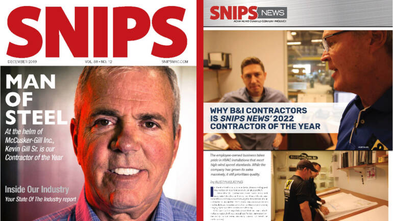 SNIPS NEWS Now Accepting Nominations for Contractor of the Year