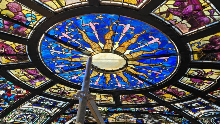 The ‘Great Window’ Stained Glass Laylight Restoration is Complete at the Missouri State Capitol