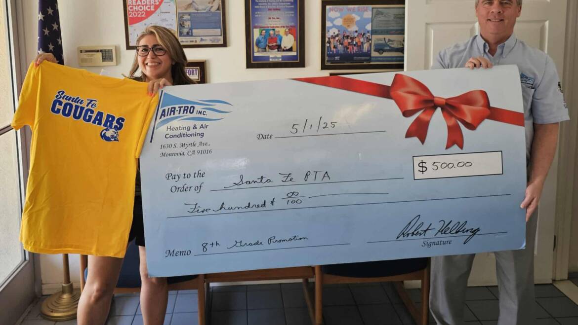 Air-Tro Supports Local Education with Santa Fe Middle School Sponsorship
