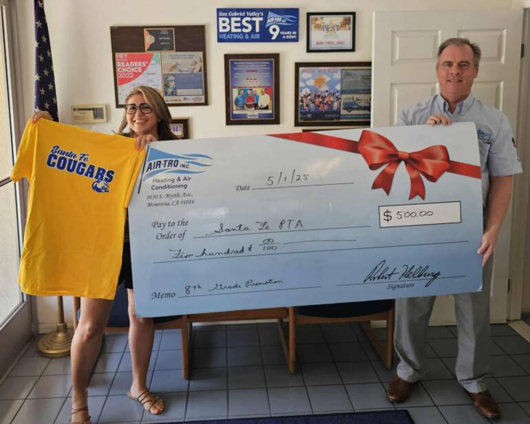 Air-Tro Supports Local Education with Santa Fe Middle School Sponsorship