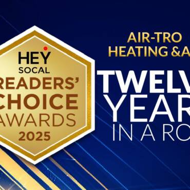 Air-Tro Voted Best Heating and Air Conditioning Company in the San Gabriel Valley, Pasadena and Burbank for the Twelfth Consecutive Year in Readers’ Choice Awards