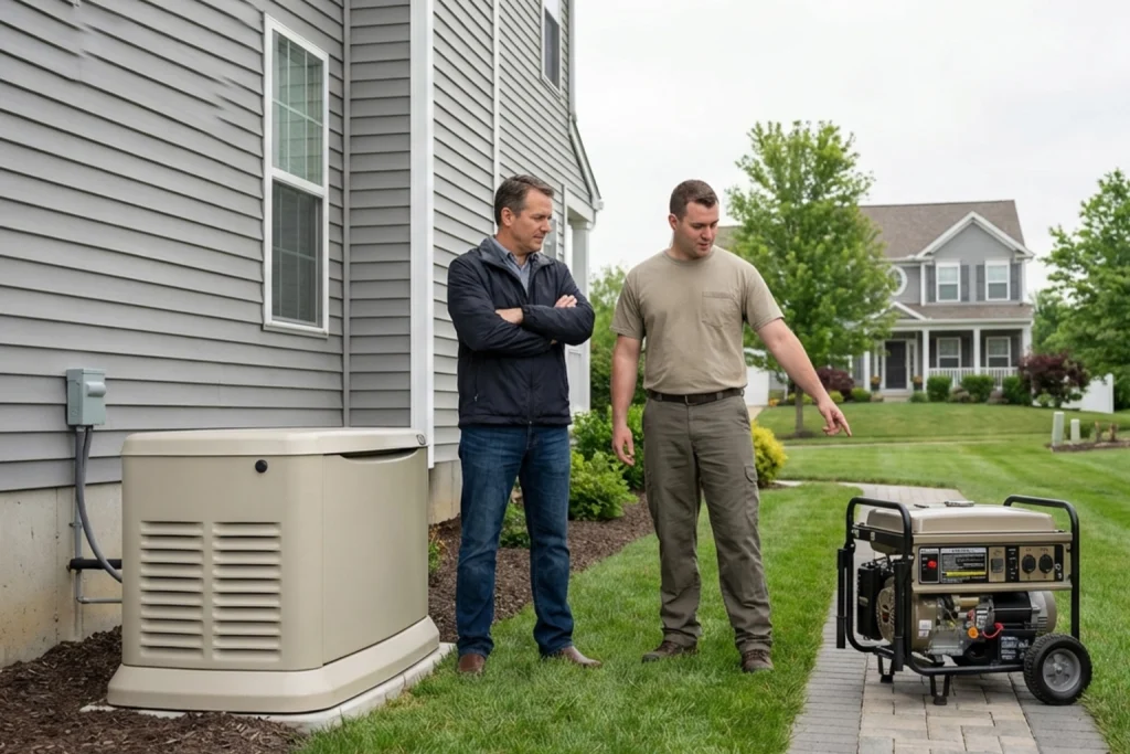How to Choose a Generator: Pros, Cons, and Cost Considerations of Portable vs. Standby