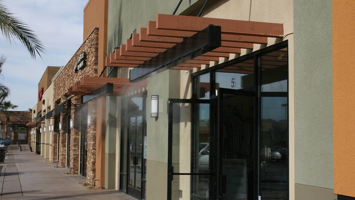 Retail Cooling That Works: Misting in Sidewalk Shops, Plazas, and Pop-Ups – Koolfog | Misting Systems | Patio Misters | Fog Effects