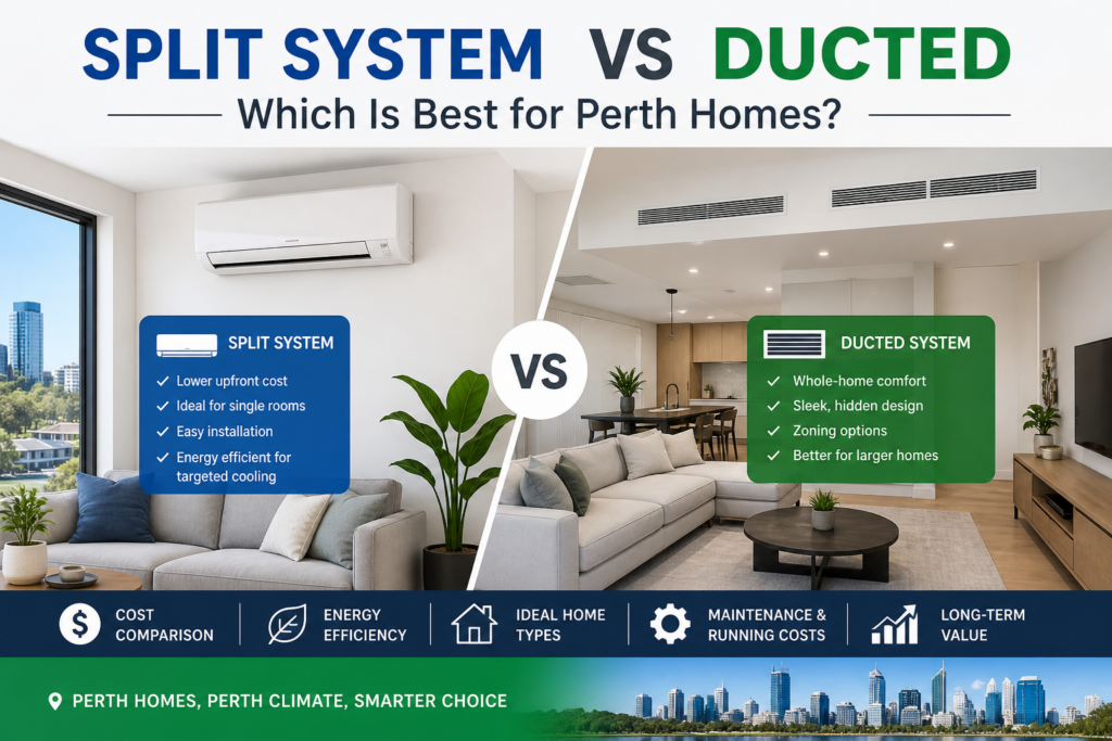 Split System vs Ducted Air Conditioning Perth