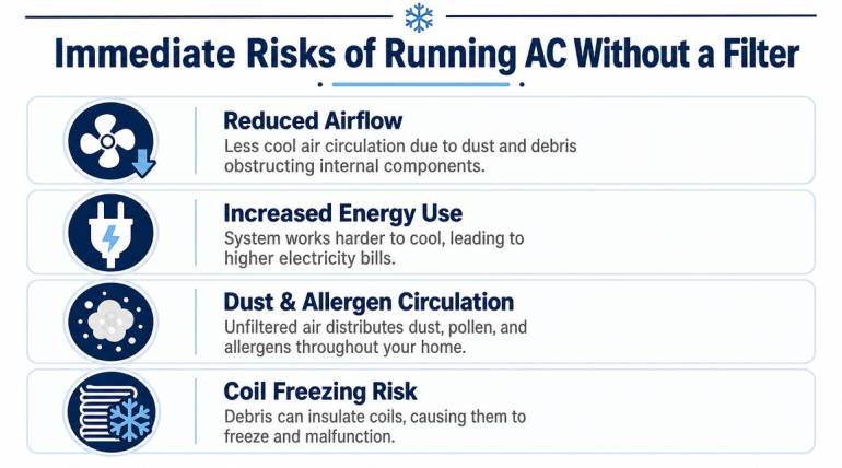 Running Air Conditioner Without Filter: Risks & Solutions
