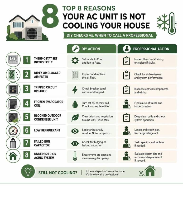 Air Conditioning Unit Not Cooling House: 7 Quick Fixes