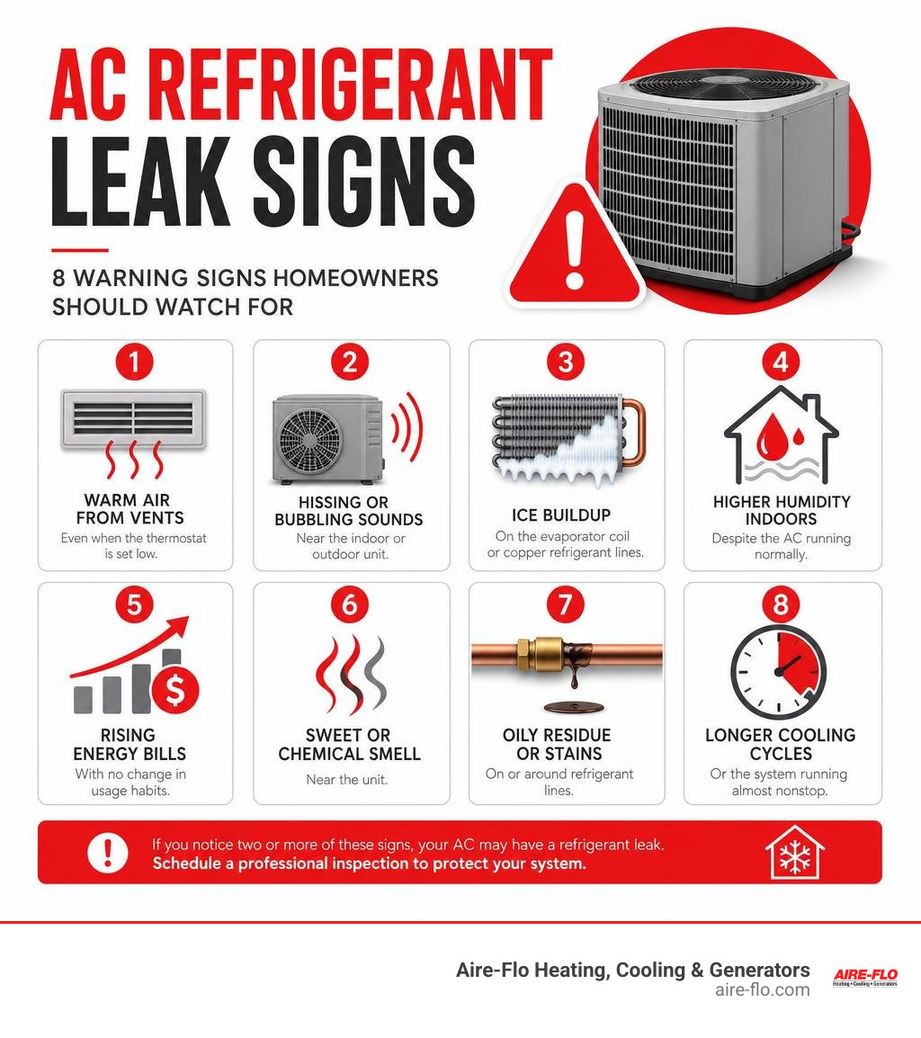 AC Refrigerant Leak Signs: Critical Warning