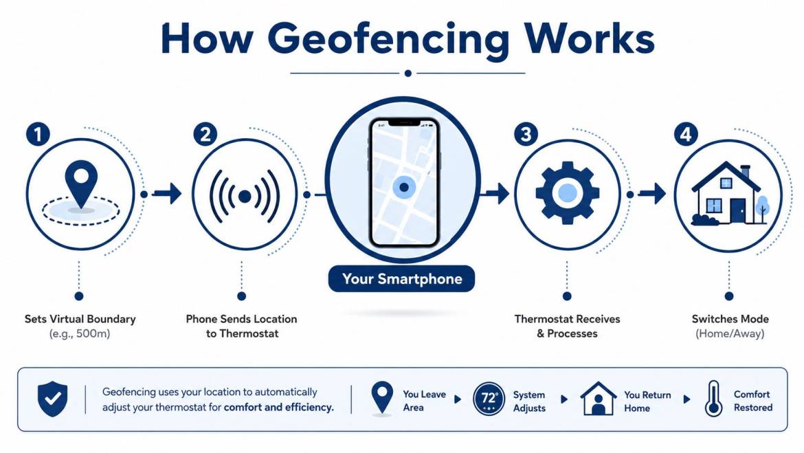 Smart Thermostat Geofencing for Mesa Homes
