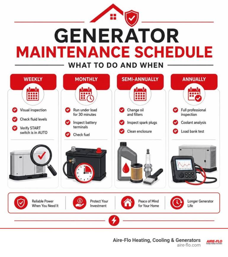 Generator Maintenance Schedule: Essential Guide 2026