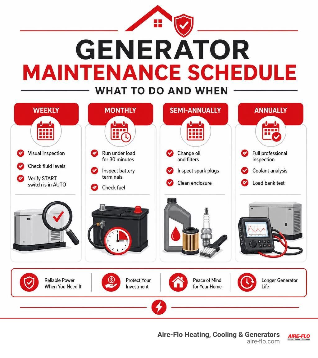 Generator Maintenance Schedule: Essential Guide 2026