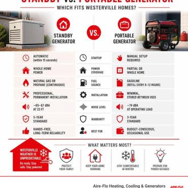 Standby vs Portable Generator Westerville: Ultimate Guide