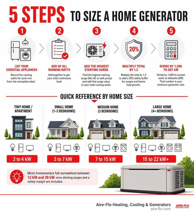 How to Size a Home Generator Without Overpaying