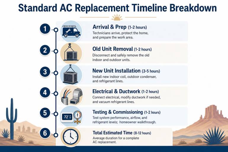 How Long Does AC Replacement Take in Arizona