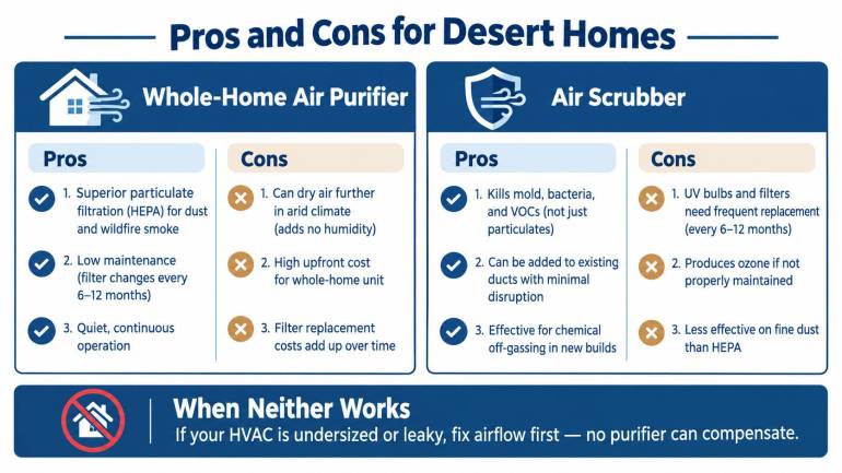 Whole Home Air Purifier vs Air Scrubber: An Arizona Guide