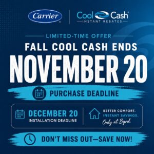 Carrier Fall Cool Cash Instant Rebates in Savannah